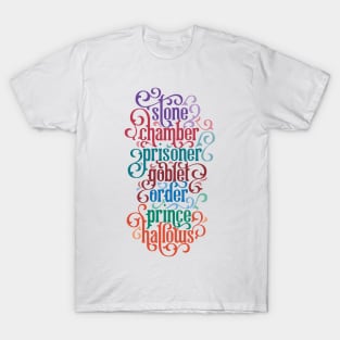 Seven Book Titles and Colors T-Shirt